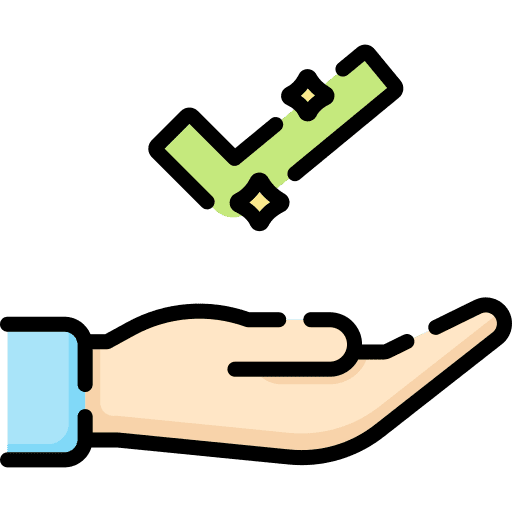 Success hands and gestures done complete icon