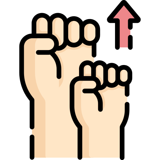 Fist motivation fist up icon
