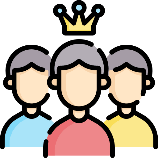 Leadership male group user icon