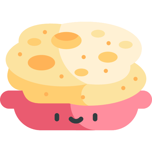 Roti canai india food and restaurant gastronomy icon