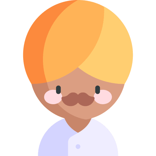 Man turban profile indian icon