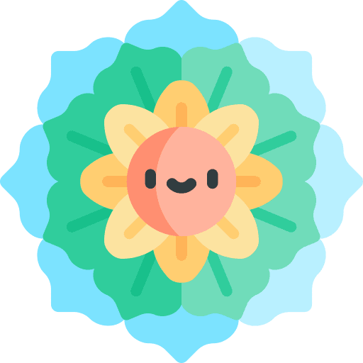 Mandala petals nature blossom icon
