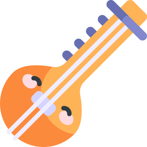 Sitar asia music music and multimedia icon