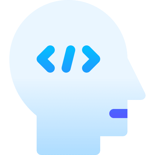 Artificial intelligence coding artificial intelligence mind icon