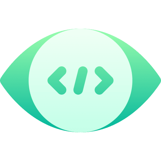 Code review eye development ui icon