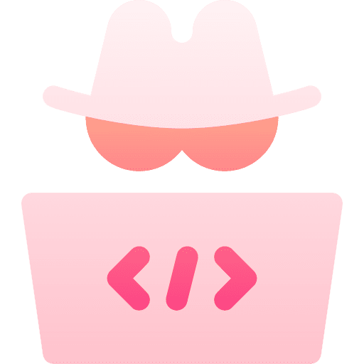 Hacker seo and web computer code icon