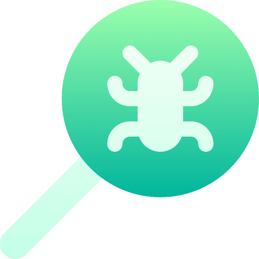 Antivirus magnifying glass malware antivirus icon
