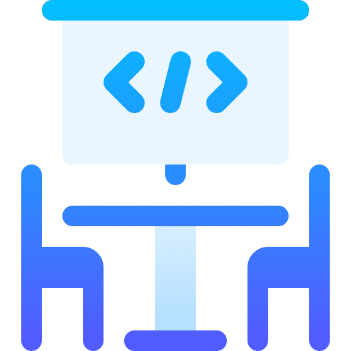 Meeting software development coding team icon