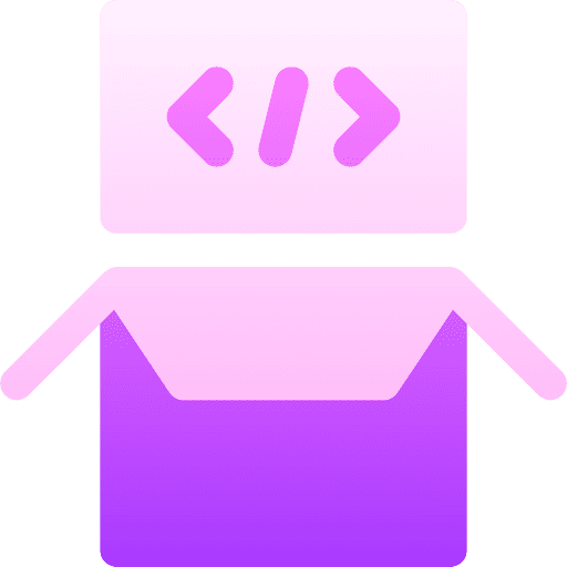 Open box development coding interface icon