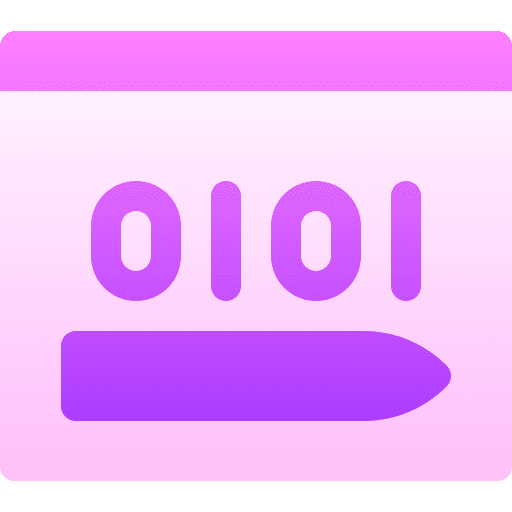 Binary code digital electronics data icon