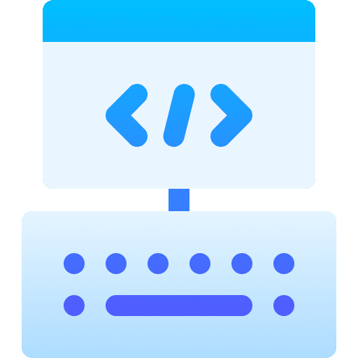 Web development keyboard monitor multimedia icon