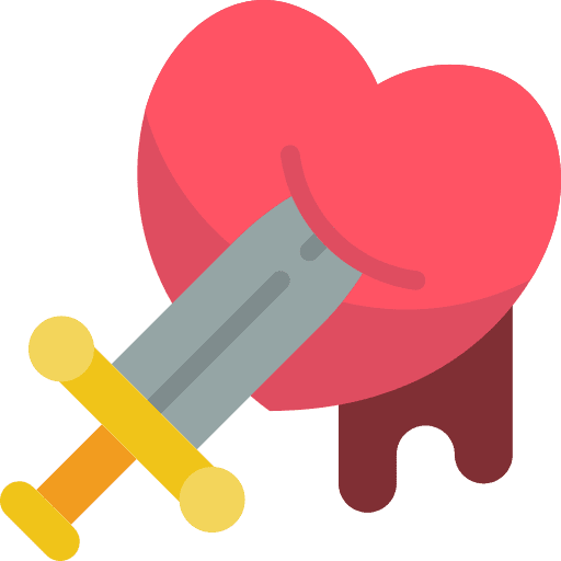 Dagger heart bleeding injury icon