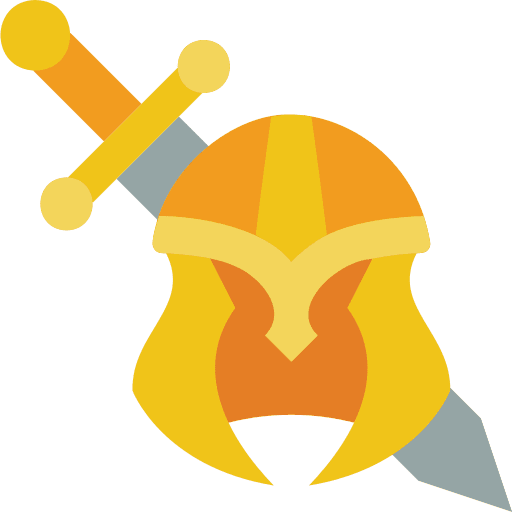 Helmet armor sword helmet icon