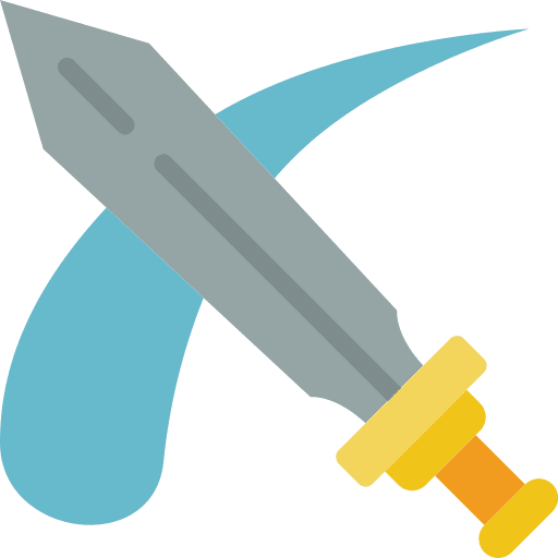 Sword cut sword swipe icon