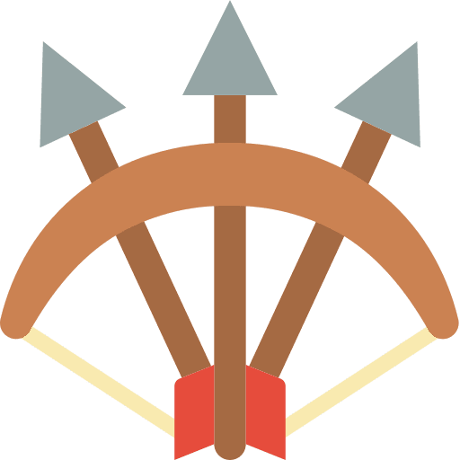 Bow range combat gaming icon