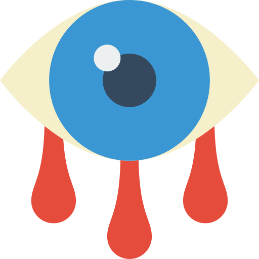Eye bleeding vision gaming icon