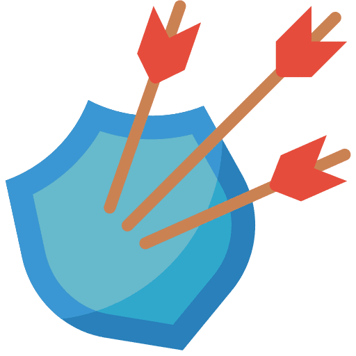 Shield gaming range shield icon