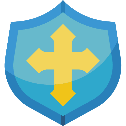 Shield shield cross gaming icon