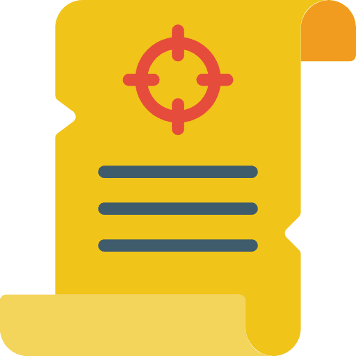 Paper goal gaming target icon