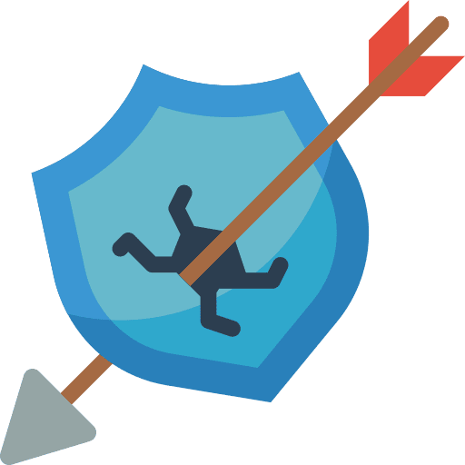 Shield damage protection gaming icon