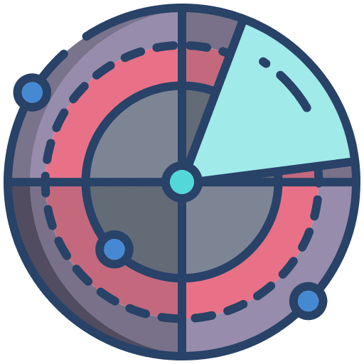 Radar radar position maps and location icon