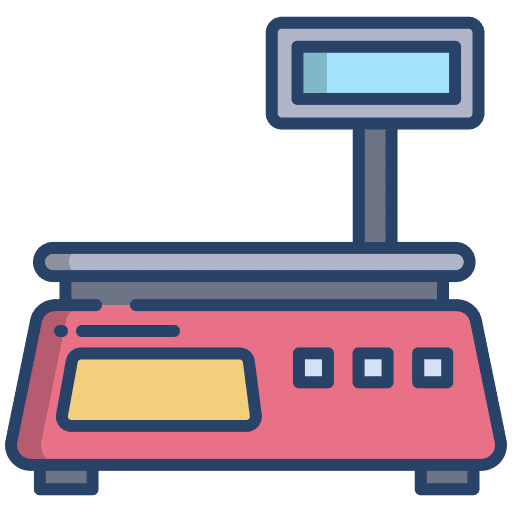 Scale measuring device weigh scale grocery icon