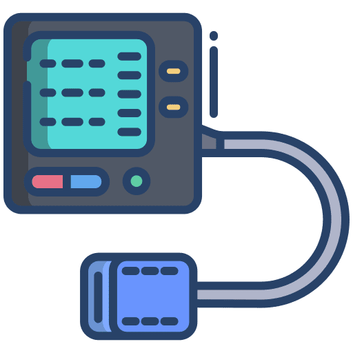 Blood pressure measurement blood pressure gauge medical tool icon