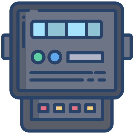 Electric meter light technology electricity icon