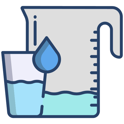 Jug glass measurement water icon