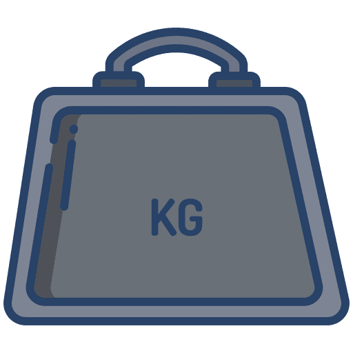 Kilogram shipping and delivery weight bar icon