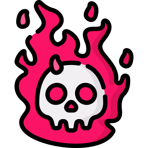Death scary burning death icon