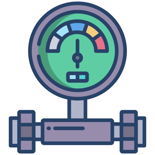 Gauge measurement construction and tools temperature icon
