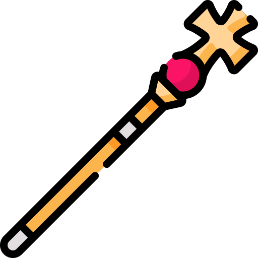 Staff videogames wizard arcade icon
