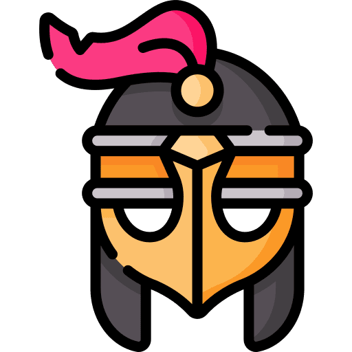 Helmet sword battle soldier icon