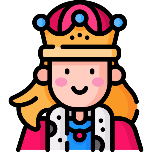 Princess costume caucasian woman icon