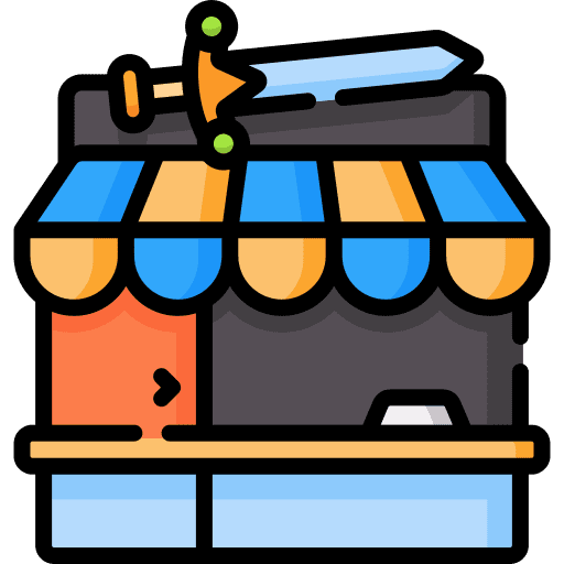 Store building commerce store icon