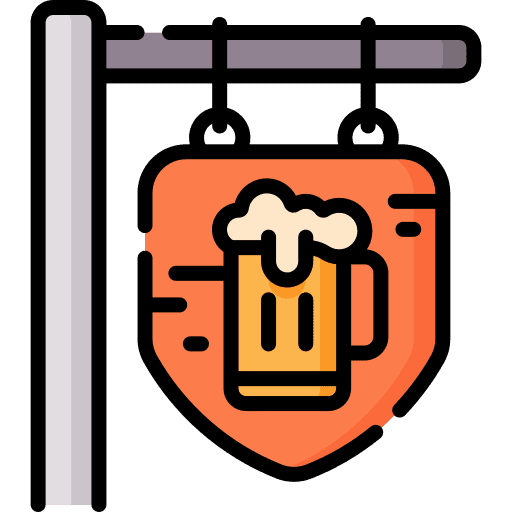 Bar pub beverage signage icon