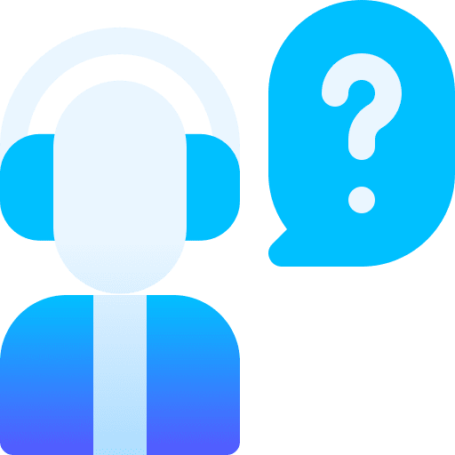 Customer support telemarketer answer communications icon