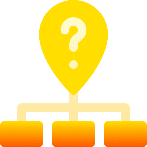 Question business and finance diagram hierarchy structure icon