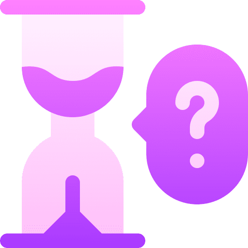 Question efficiency sand clock time and date icon