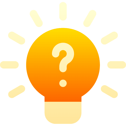 Question opinion light bulb curiosity icon