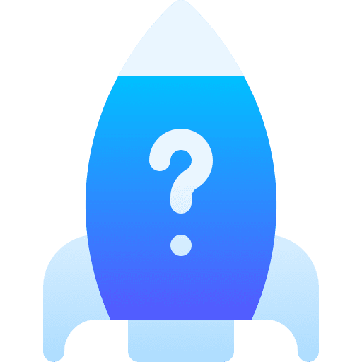 Question question talking space ship icon