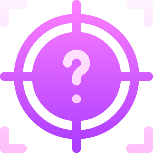 Target shoot question mark shapes icon