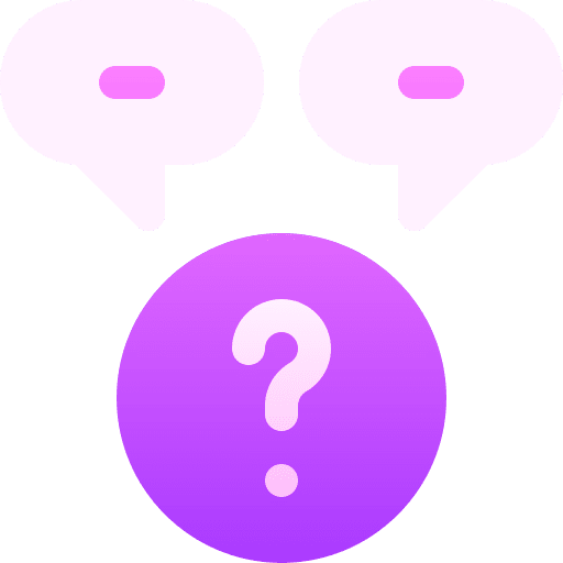 Question speech bubble faq answer icon