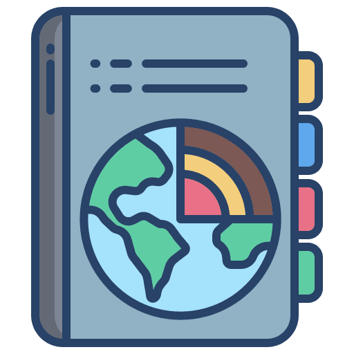 Book geography planet world icon