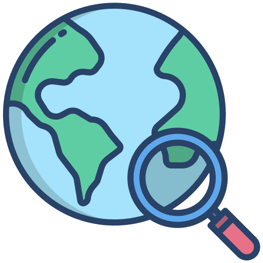 Geography planet maps and location place icon