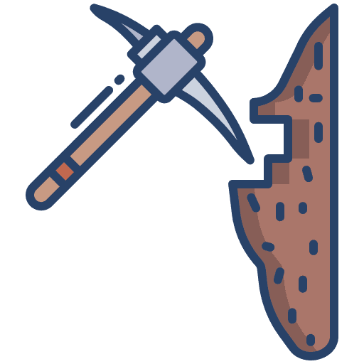 Pick mattock pickaxe pick mattock mine icon