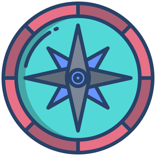 Compass tools and utensils compass maps and location icon