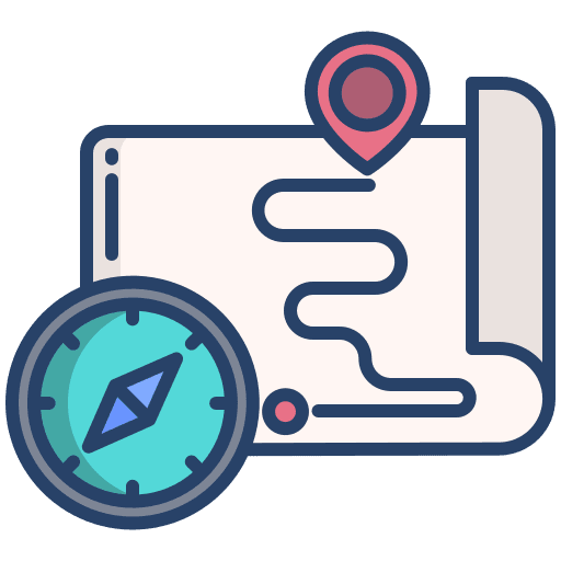 Document navigation camping travelling icon