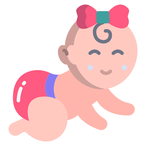 Baby crawling kid kids icon